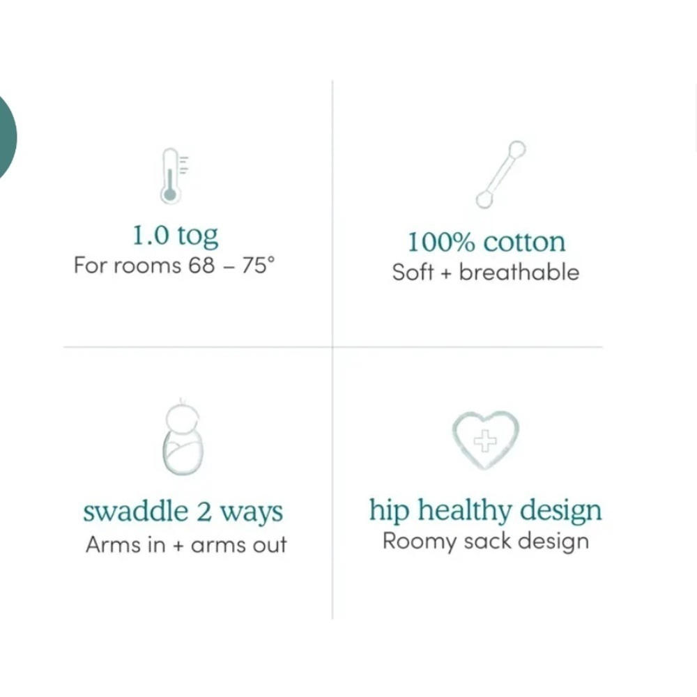 Aden + Anais Gender Neutral Swaddle Bundle (2) Soft easy baby sleep blanket 0-3‎ - Picture 4 of 15